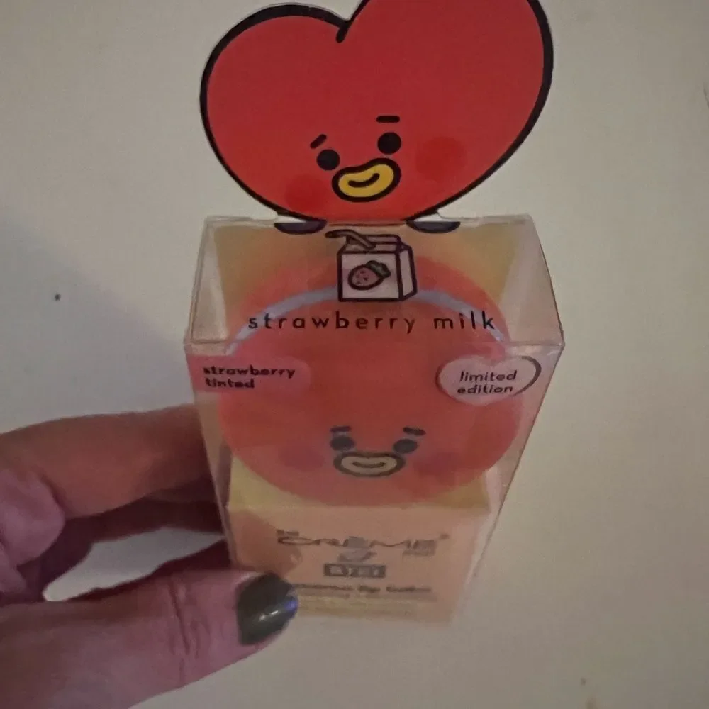 The Crème Shop BT21 Macaron Lip Balm - Strawberry Tinted Limited Edition